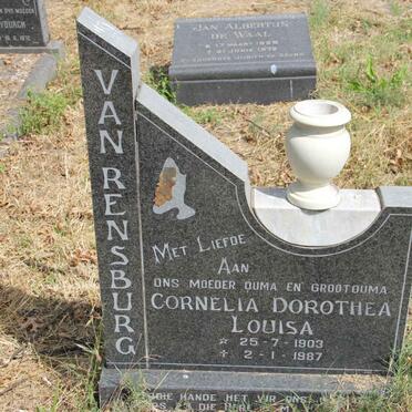 RENSBURG Cornelia Dorothea Louisa, van 1903-1987