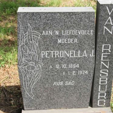 RENSBURG Petronella J., van 1894-1974