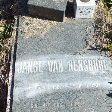 RENSBURG Sarie, Janse van 1927-1993