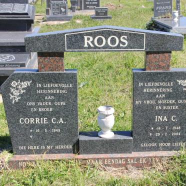 ROOS Corrie C.A. 1945- &amp; Ina C. 1948-2004