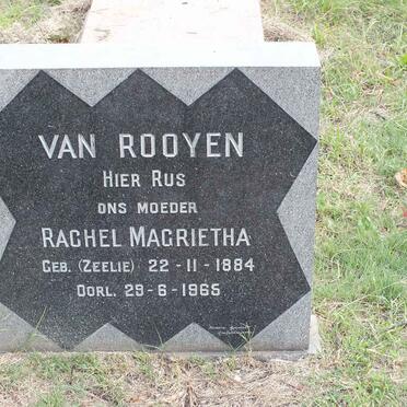 ROOYEN Rachel Magrietha, van nee ZEELIE 1884-1965
