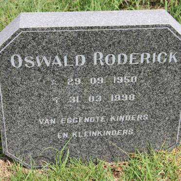 RODERICK Oswald 1950-1998