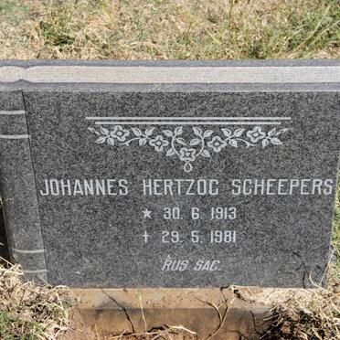 SCHEEPERS Johannes Hertzog 1913-1981