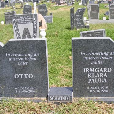 SCHWINDT Otto 1926-2009 &amp; Irmgard Klara Paula 1919-1998