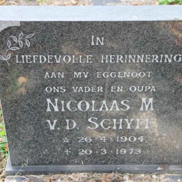 SCHYFF Nicholaas M., van der 1904-1973