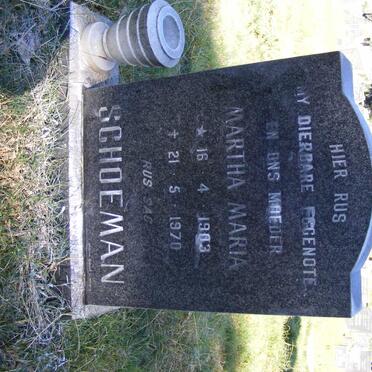 SCHOEMAN Martha Maria 1903-1970