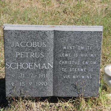 SCHOEMAN Jacobus Petrus 1911-1990