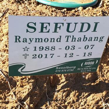 SEFUNDI Raymond Thabang 1988-2017