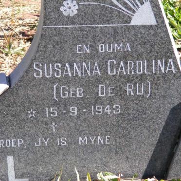 SENEKAL Jozua Jacobus 1940-1987 &amp; Susanna Carolina DE RU 1943-