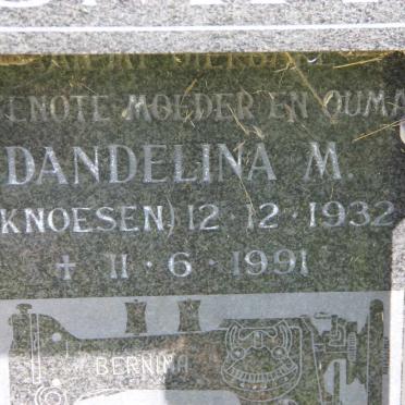 SMIT Dandelina M. nee KNOESEN 1932-1991