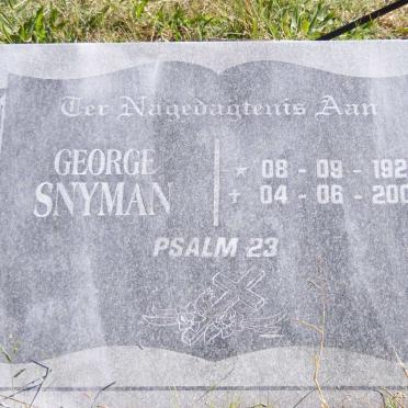 SNYMAN George 1928-2004