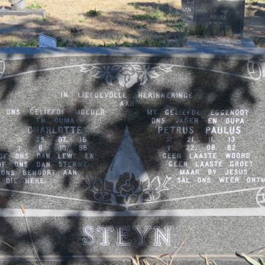 STEYN Petrus Paulus 1913-1982 &amp; Charlotte 1916-1998