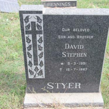 STYER David Stephen 1951-1967