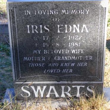 SWARTS Iris Edna 1922-1981
