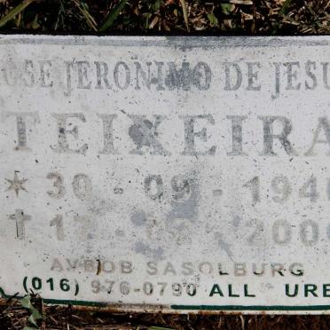 TEIXEIRA Jose Jeronimo de Jesus 1940-2006