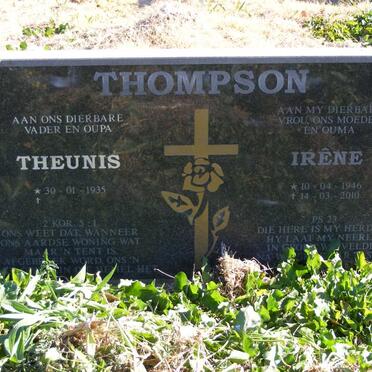 THOMPSON Theunis 1935- &amp; Irene 1946-2010 