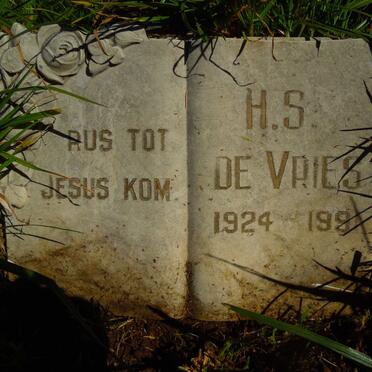 VRIES H.S., de 1924-1991