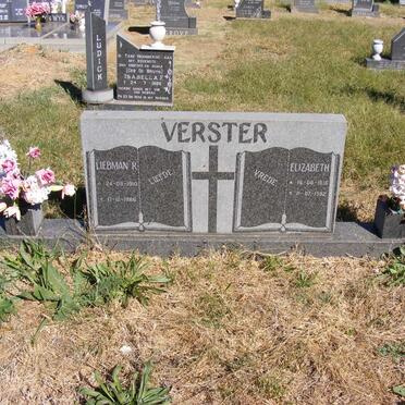 VERSTER Liebman R. 1910-1986 &amp; Elizabeth 1916-1992