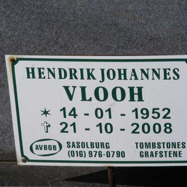 VLOOH Hendrik Johannes 1952-2008
