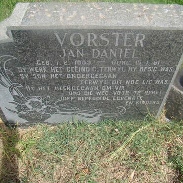 VORSTER Jan Daniel 1889-1961