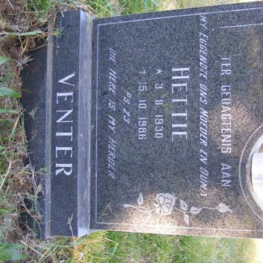 VENTER Hettie 1930-1986