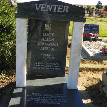 VENTER Lucy Alida Johanna Luzua 1950-2013