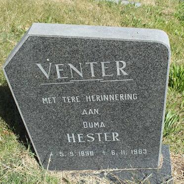 VENTER Hester 1898-1983