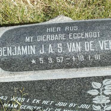 VENTER Benjamin J.A.S., van de 1957-1981