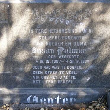 VENTER Petrus Paulus Hugo 1920-1978 &amp; Susan Palmer WESTCOTT 1927-1974