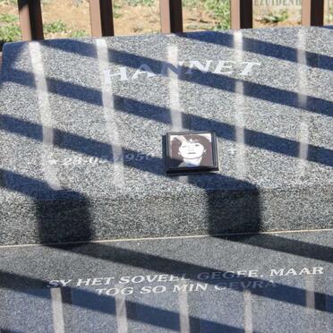 VENTER Basie 1948-2010 &amp; Hannet 1950- 