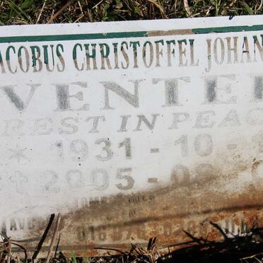 VENTER Jacobus Christoffel Johannes 1931-2005
