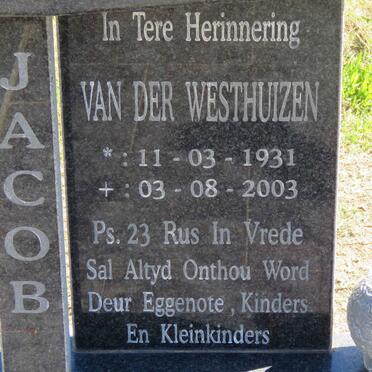 WESTHUIZEN Jacob, van der 1931-2003