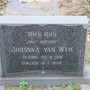 WYK Johanna, van 1891-1976