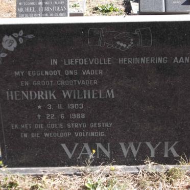 WYK Hendrik Wilhelm, van 1903-1988