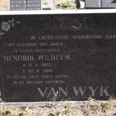 WYK Hendrik Wilhelm, van 1903-1988