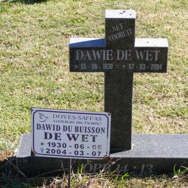 WET Dawid du Buisson, de 1930-2004