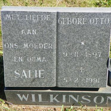 WILKINSON Salie nee OTTO 1897-1991