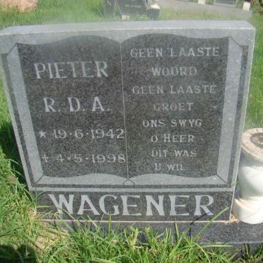 WAGENER Pieter R.D.A. 1942-1998
