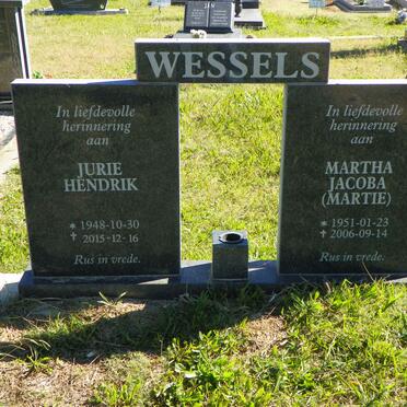 WESSELS Jurie Hendrik 1948-2015 &amp; Martha Jacoba 1951-2006