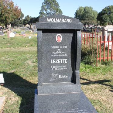 WOLMARANS Lezette 1962-2014