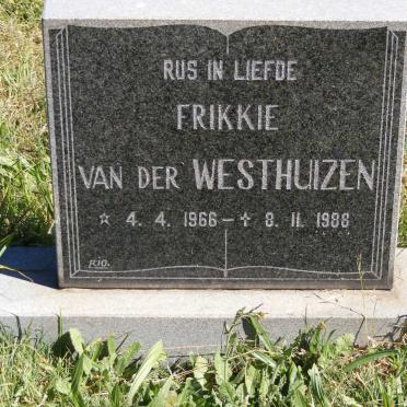 WESTHUIZEN Frikkie, van der 1966-1988
