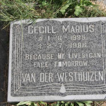 WESTHUIZEN Cecill Marius, van der 1985-1986