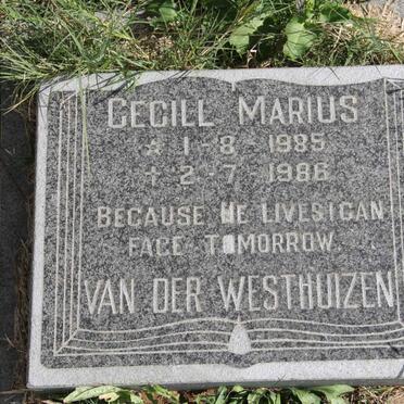 WESTHUIZEN Cecill Marius, van der 1985-1986