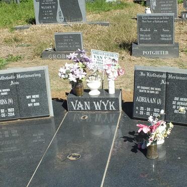 WYK Adriaan Jacobus, van 1913-2004 &amp; Catharina W. 1922-2014