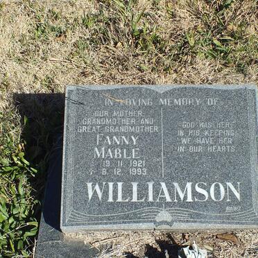 WILLIAMSON Fanny Mable 1921-1993