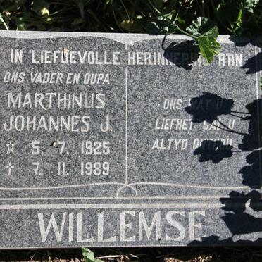 WILLEMSE Marthinus Johannes J. 1925-1989