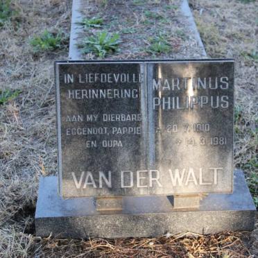 WALT Martinus Philippus, van der 1910-1981