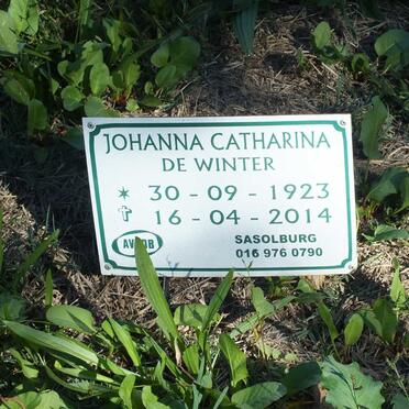 WINTER Johanna Catharina, de 1923-2014