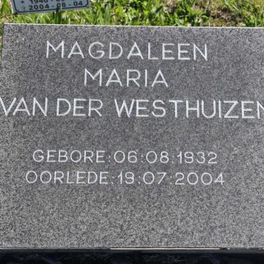 WESTHUIZEN Magdaleen Maria, van der 1932-2004