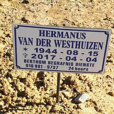 WESTHUIZEN Hermanus, van der 1944-2017